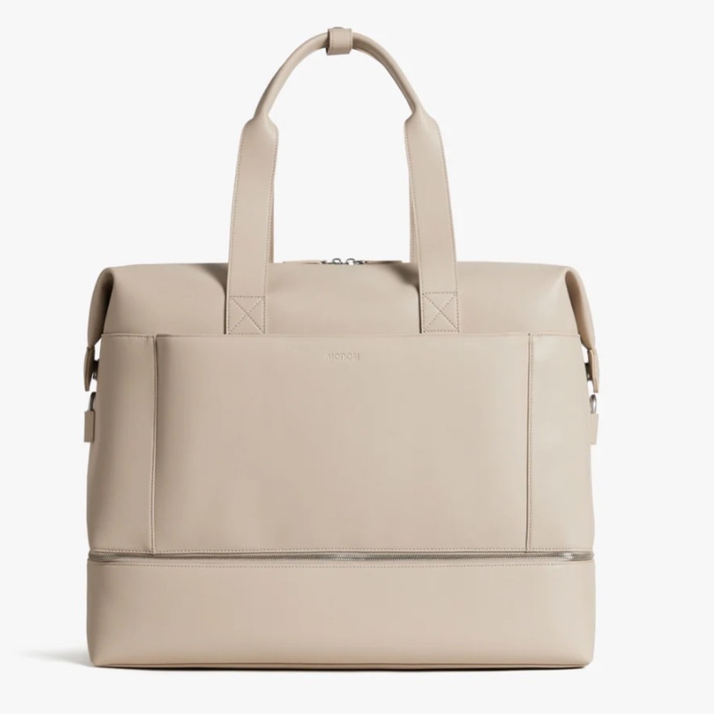MONOS Metro Weekender Bag-Ivory Vegan Leather